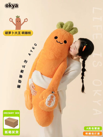 Okya Eggplant King Plush Sleep Pillow Soft Leg Clamp Pillow Soothing Comfortable Sleep Aid for Pregnant Women Cozy Bedroom Gift