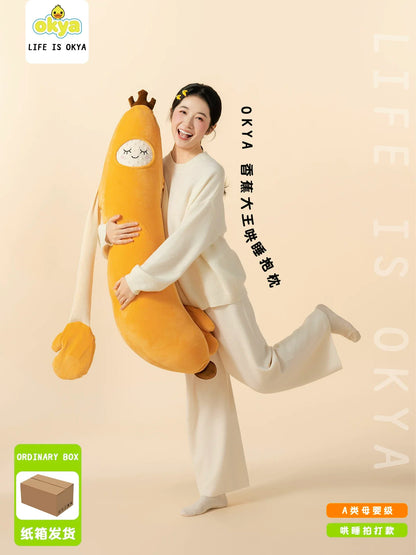 Okya Eggplant King Plush Sleep Pillow Soft Leg Clamp Pillow Soothing Comfortable Sleep Aid for Pregnant Women Cozy Bedroom Gift