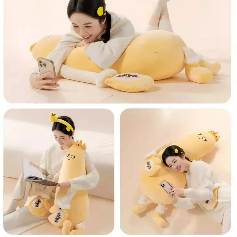 Okya Eggplant King Plush Sleep Pillow Soft Leg Clamp Pillow Soothing Comfortable Sleep Aid for Pregnant Women Cozy Bedroom Gift